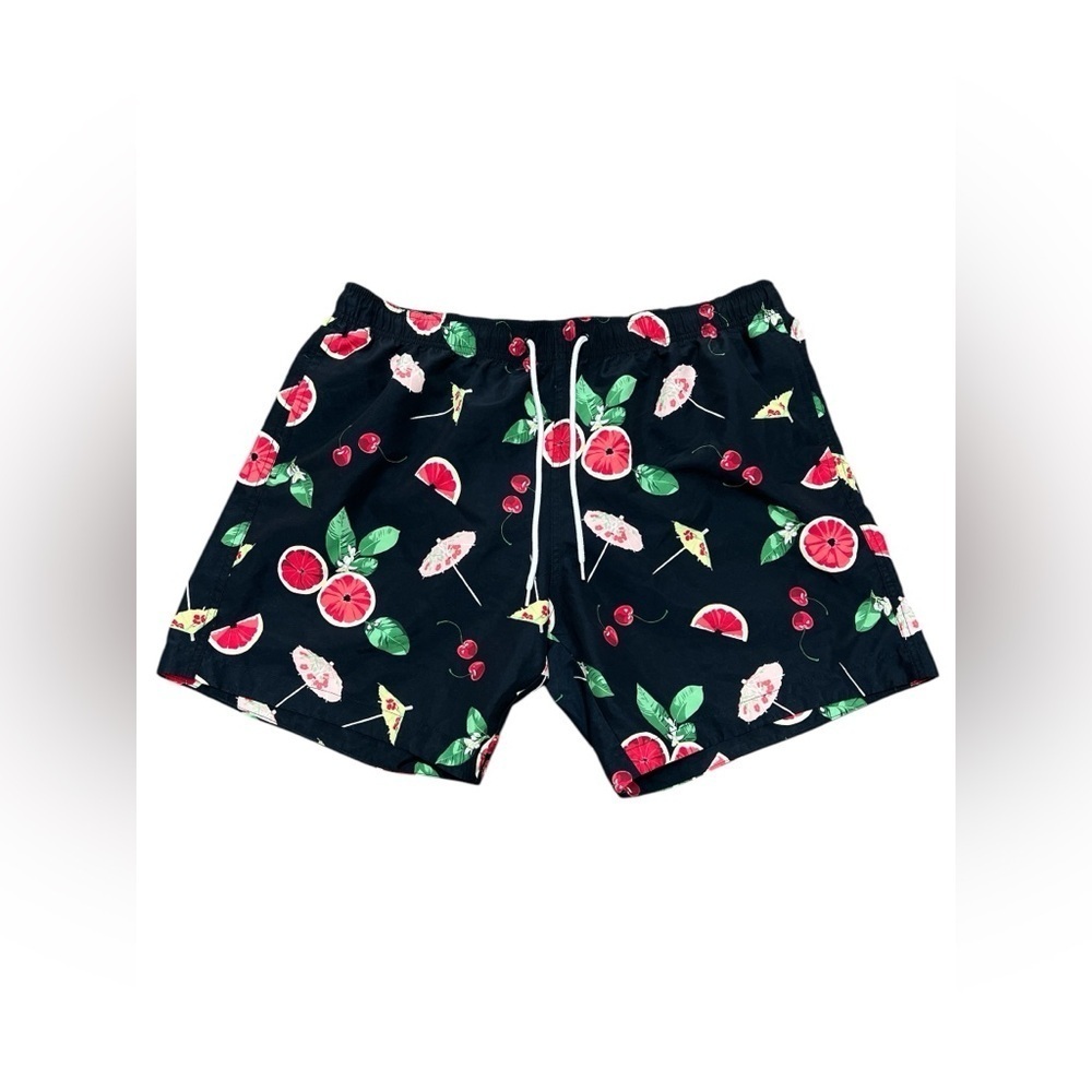 H&M tropical fruits black swim trunks - Picture 2 of 5